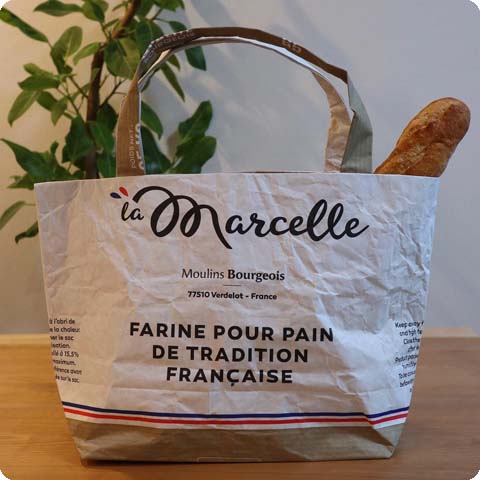 フランス産小麦粉袋をエコバッグ